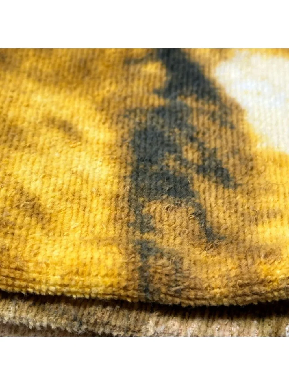 Vintage 90s Hilasal Leopard Beach Towel Blanket Cotton Big Cat Print 36x60